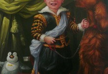 Portrait d’Eliott – huile sur toile – 116 cm h x 81 cm L