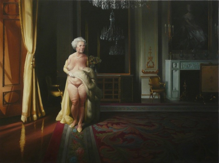 NAKED QUEEN – OIL ON CANVAS – 97 CM X 130 CM H