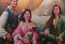 piratesportrait collectif famille herry huile sur toile  162 x 130 cm